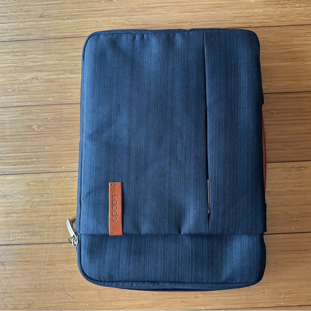 NWT Lacdo Navy Blue Laptop Bag